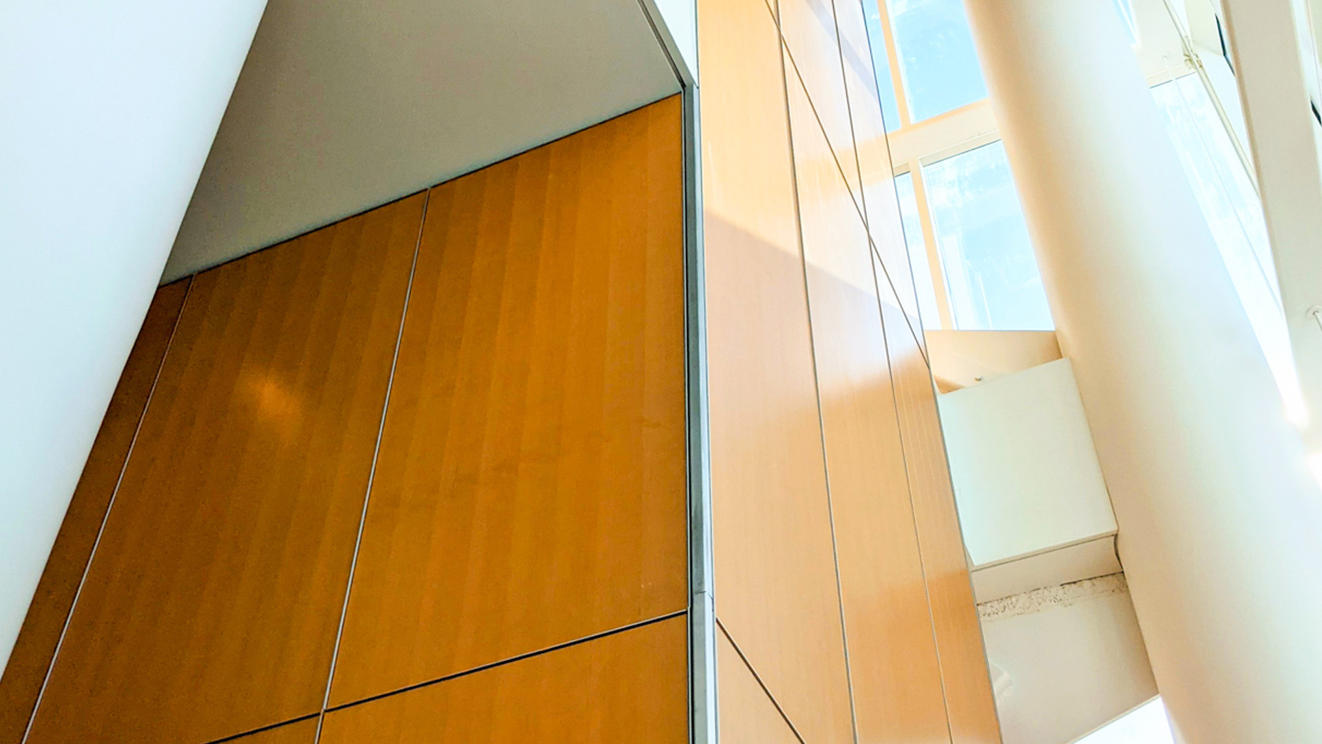 wall panels on elevator in seatac airport fabricated and installed by burke gibson llc