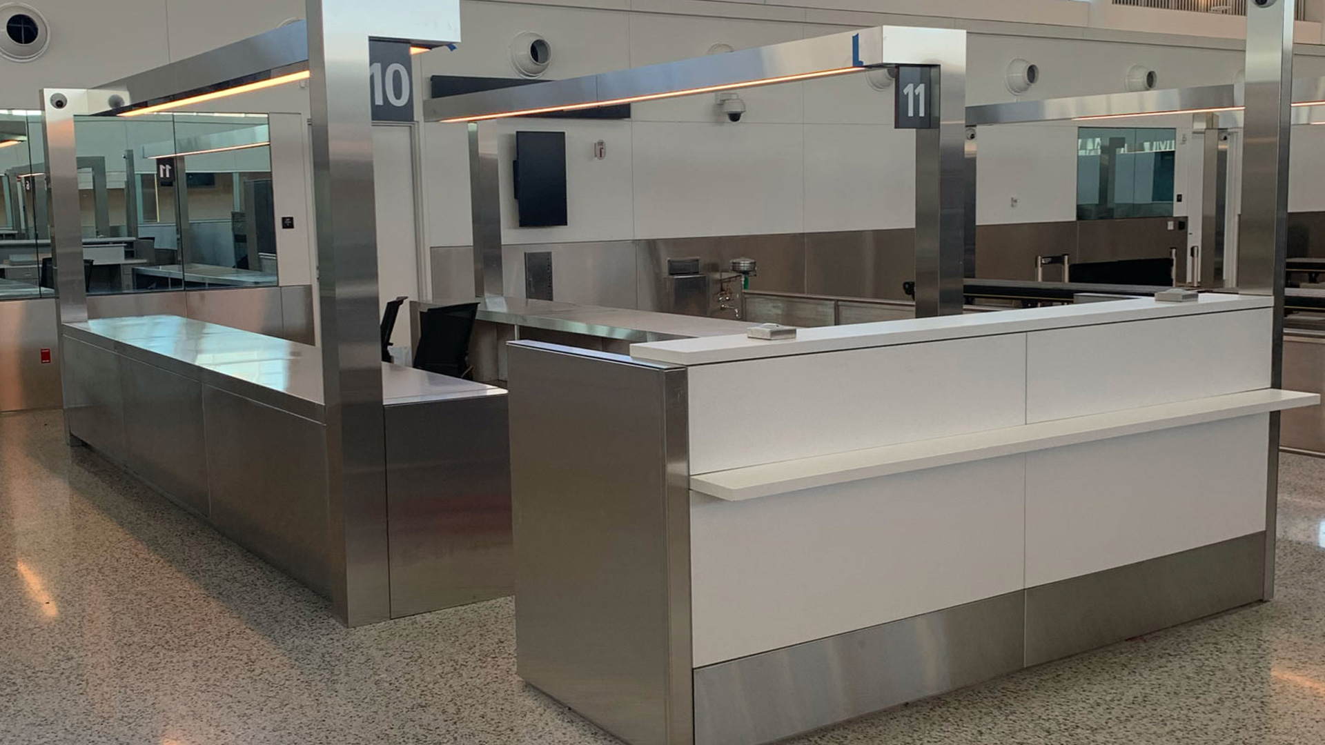 wall panels on stations in seatac airport fabricated and installed by burke gibson llc