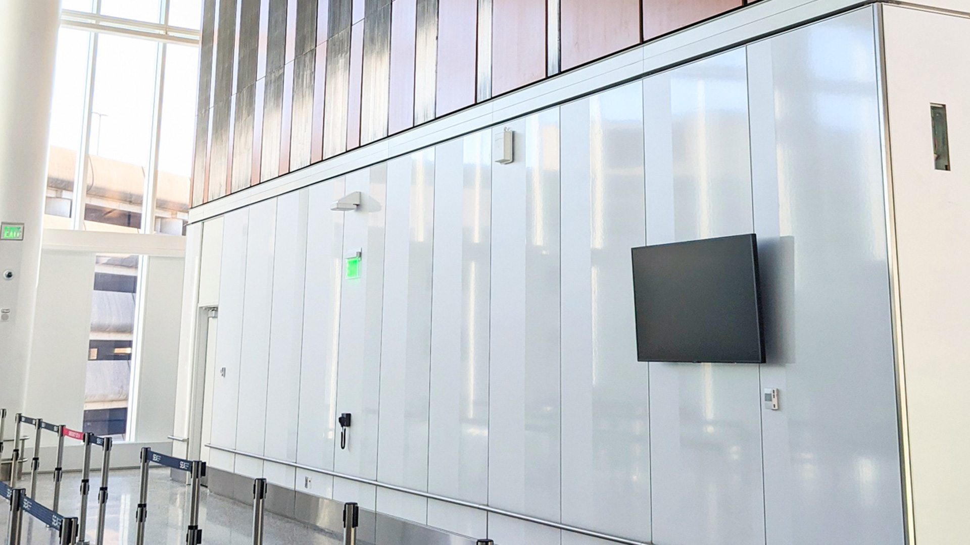 wall panels in seatac airport fabricated and installed by burke gibson llc