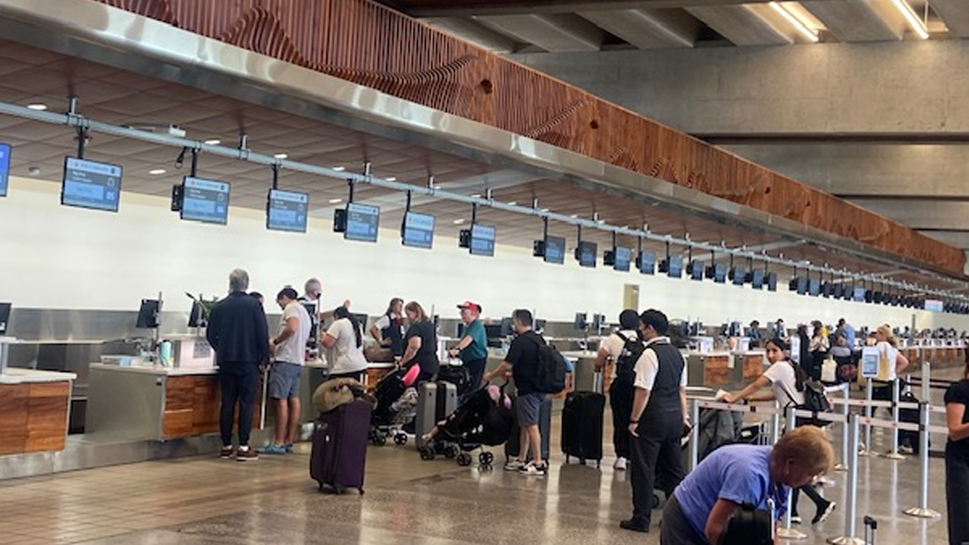 check-in ticket counters fabricated and installed by burke gibson llc