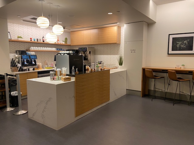 Alaska Airlines Lounge at SeaTac international Airport - galley and coffee station