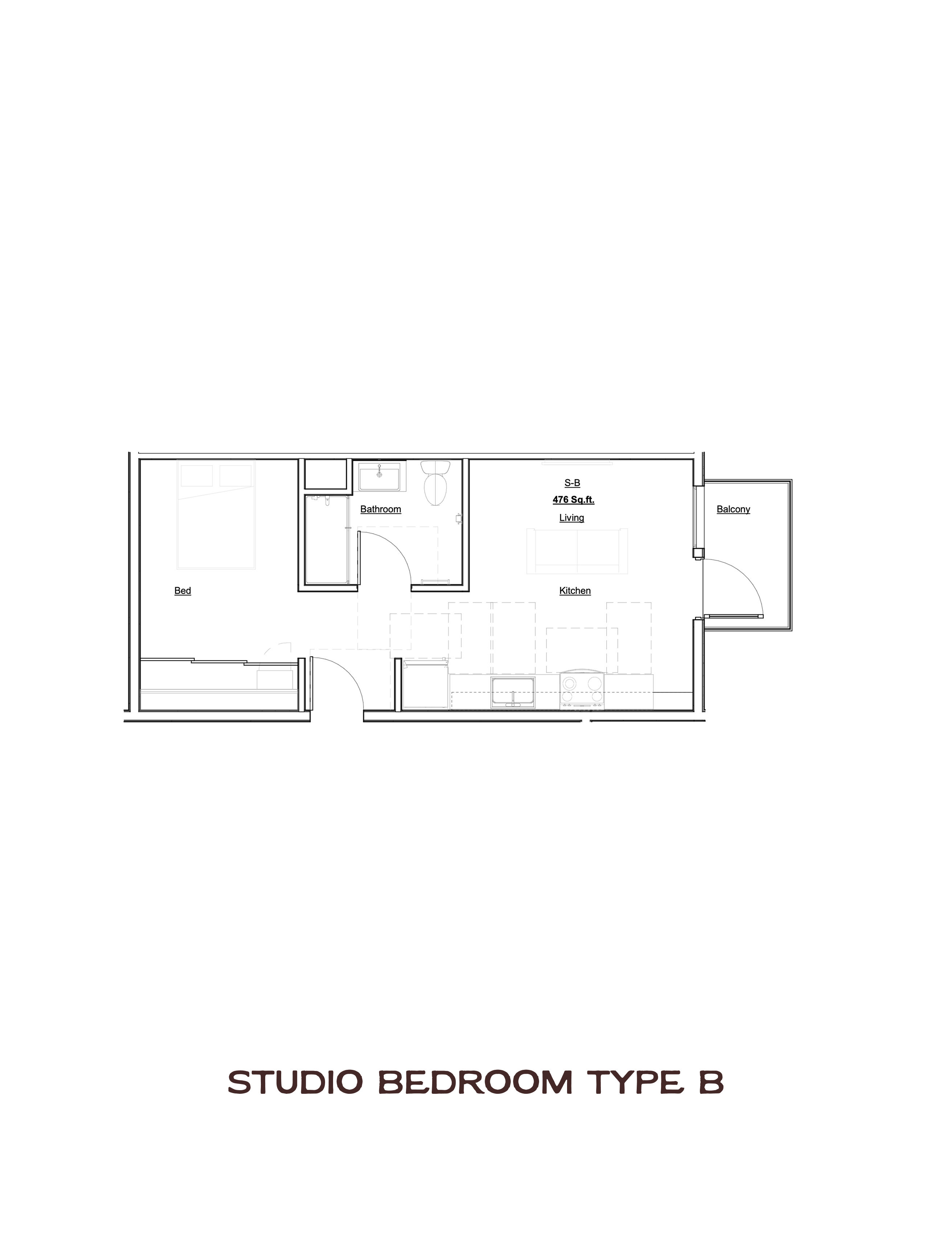 Studio Bedroom Type B