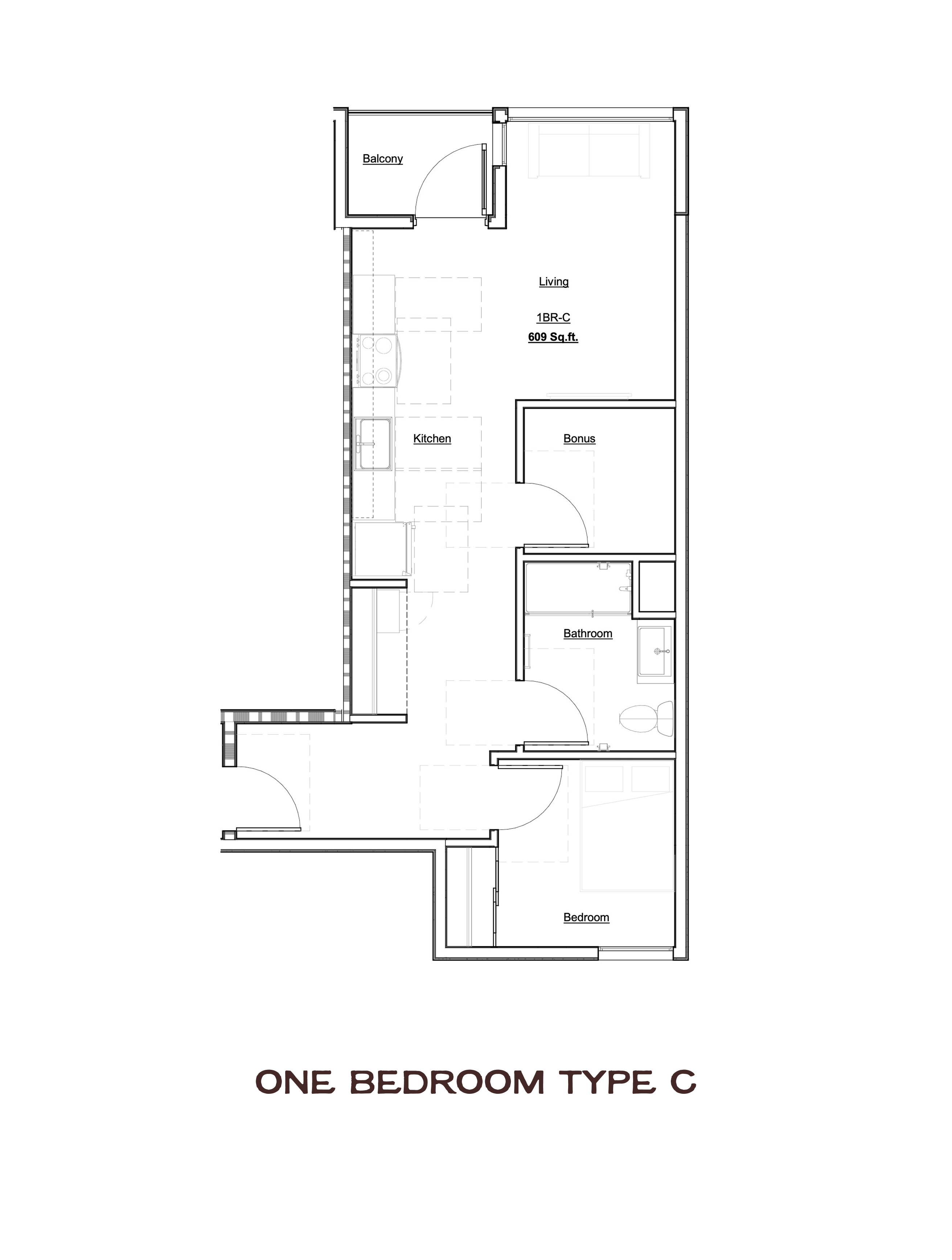 One Bedroom Type C
