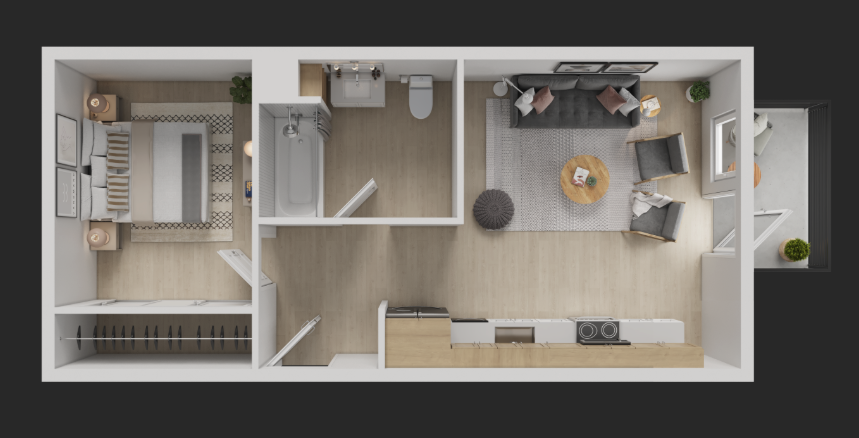 One Bedroom D