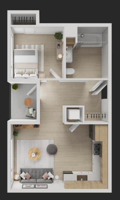 One Bedroom F