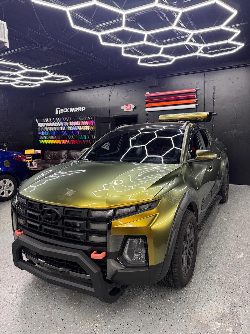 Hyundai Santa Cruz color-shift wrap at Wrap Me USA Miami