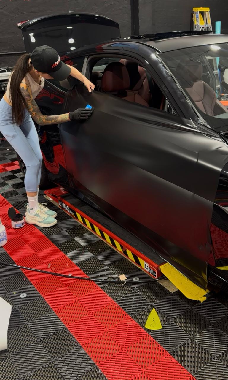 Paint protection film applied to a vehicle panel