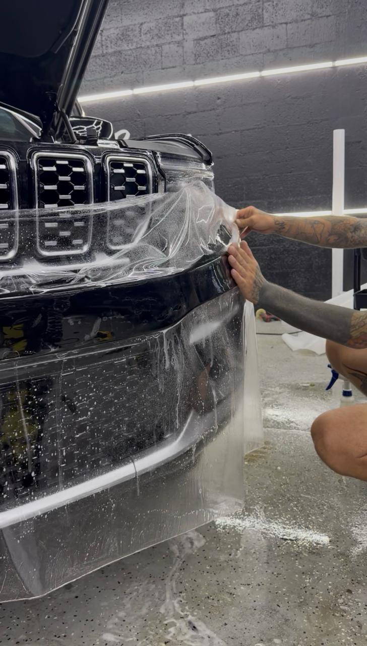 PPF install in progress at Wrap Me USA Miami