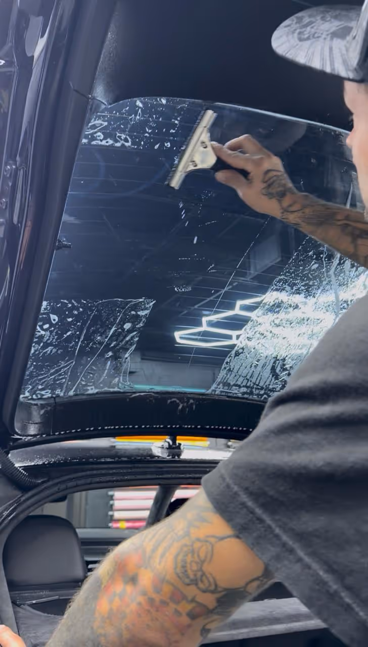 Paint protection and detailing work at Wrap Me USA Miami