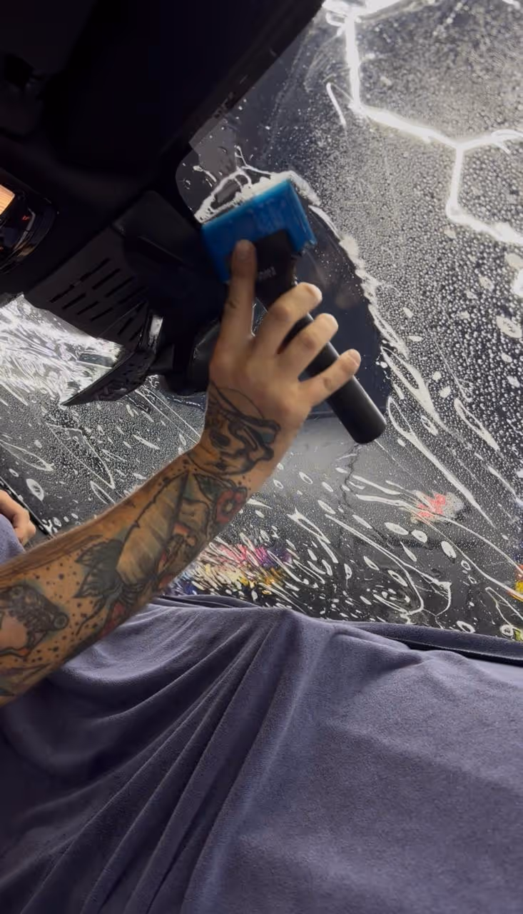 Orange Lamborghini Urus PPF install at Wrap Me USA Miami
