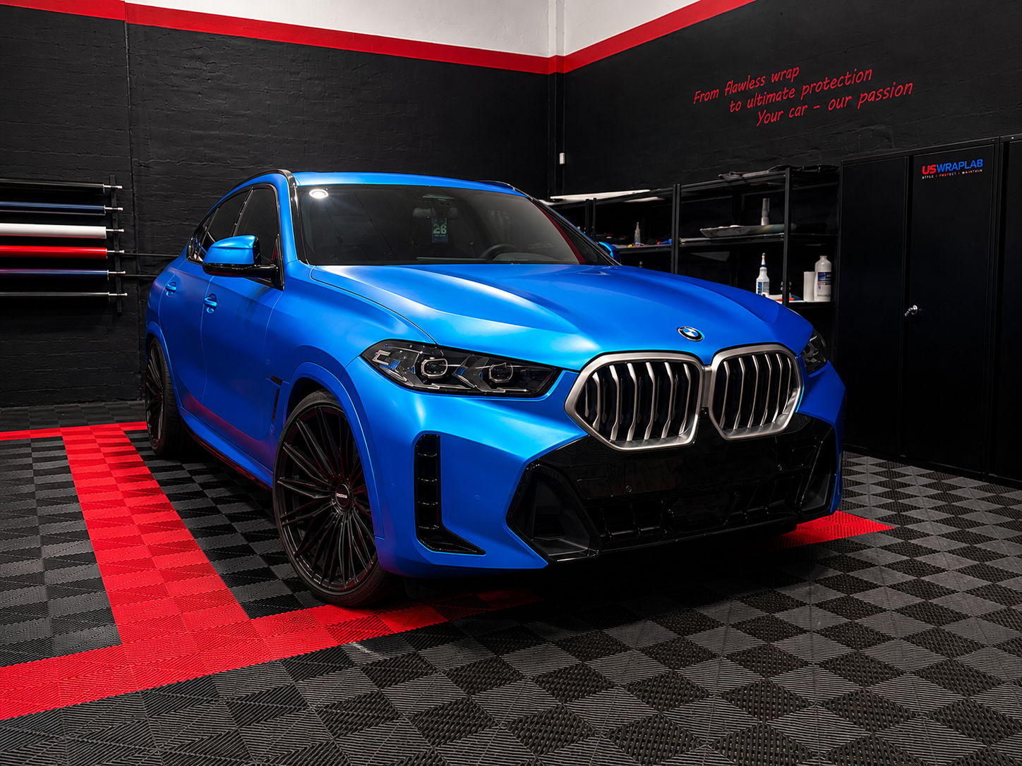 Red Ferrari SF90 paint protection film at Wrap Me USA Miami