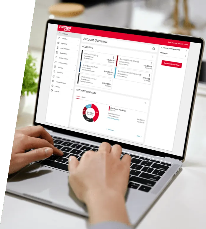 Firstrust business online banking home tile