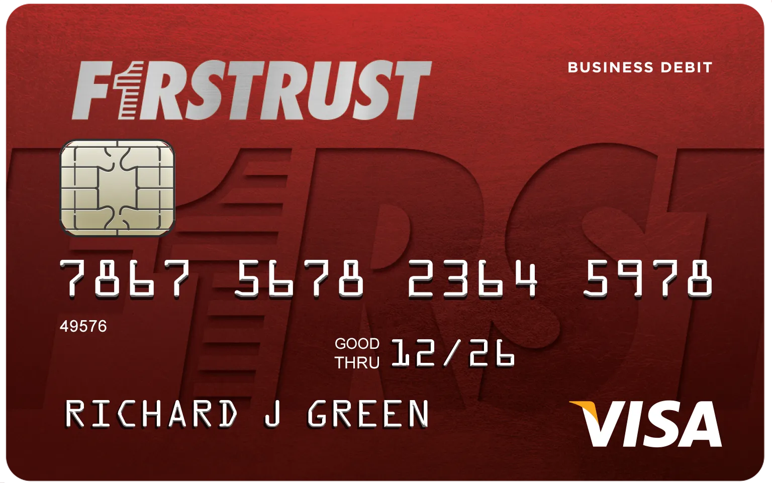 Firstrust business Visa debit card