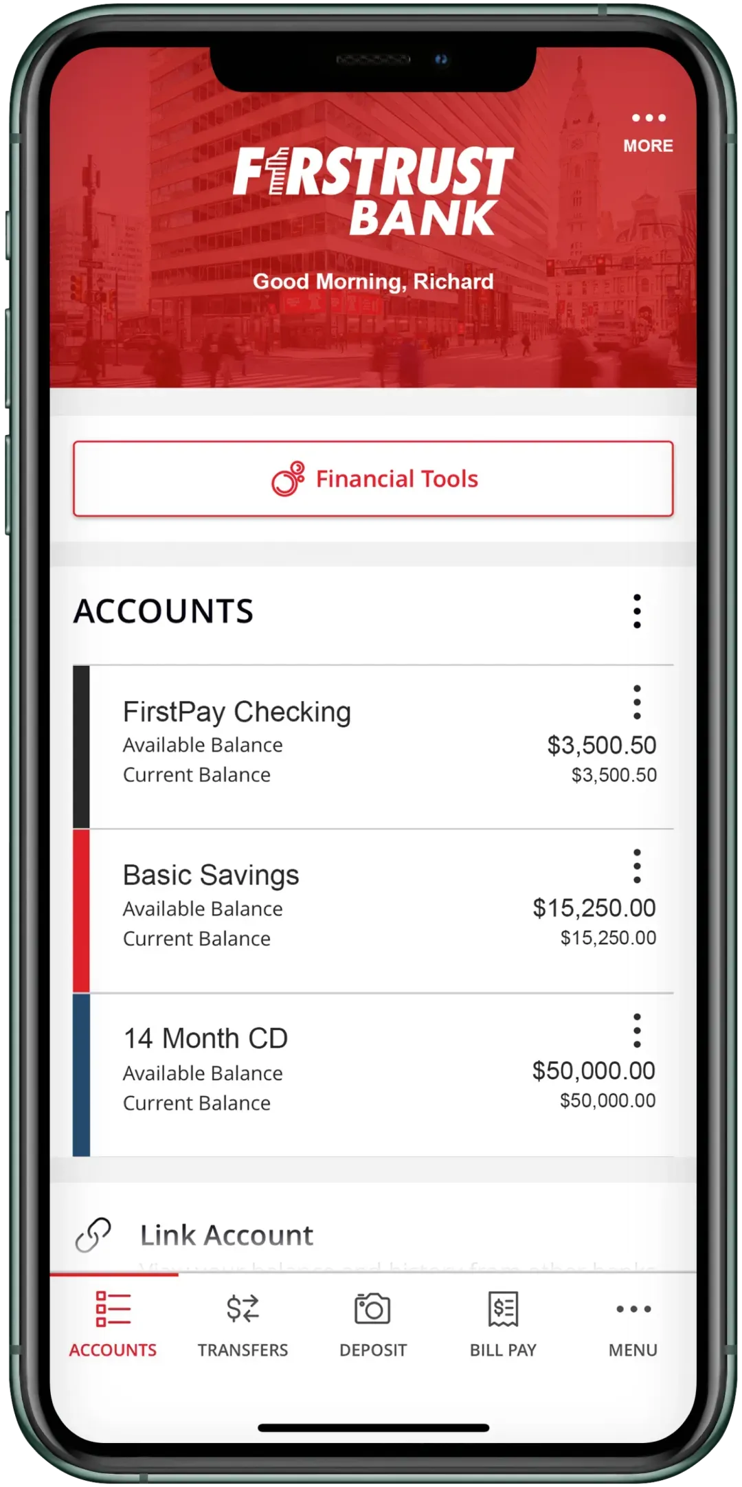 Firstrust Bank mobile app call to action image