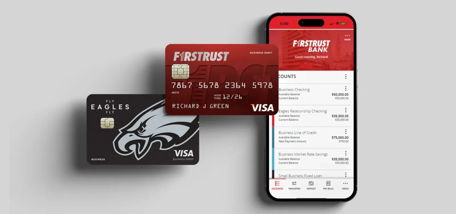 Business checking accounts header image at Firstrust Bank