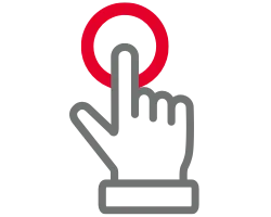 Click icon representing easy online banking at Firstrust Bank