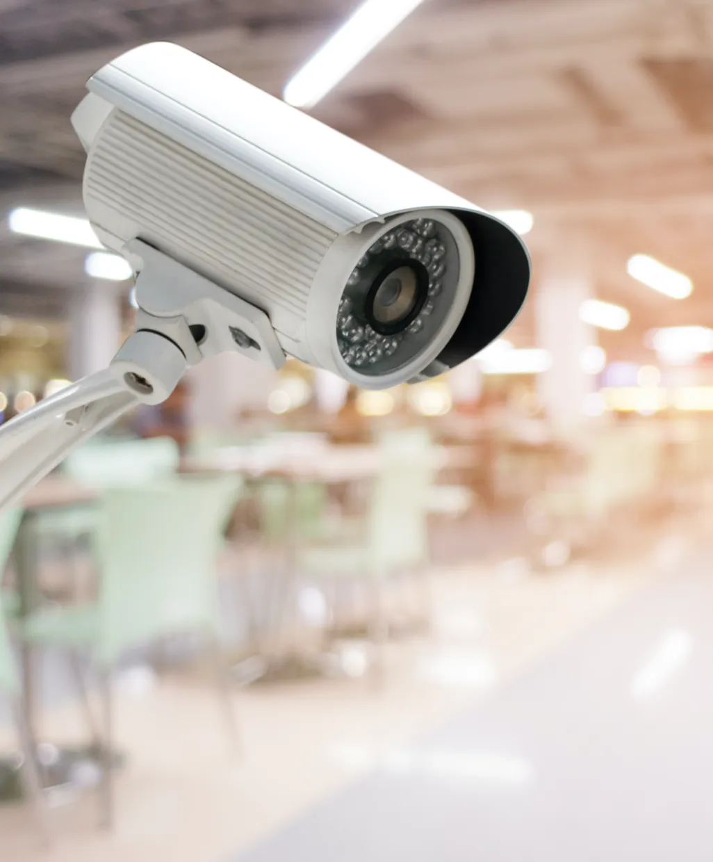 Security camera representing property security for investment real estate