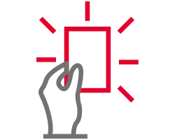 Hand icon representing financial assistance at Firstrust Bank