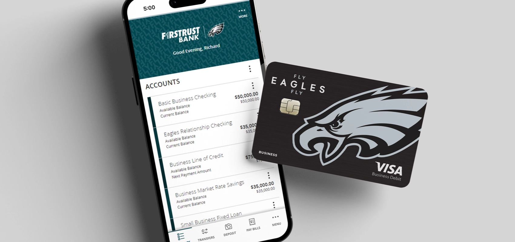 Firstrust Eagles business checking account hero image