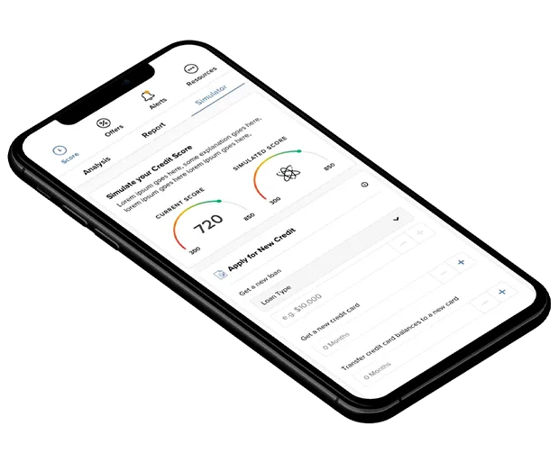 Credit score simulator tool in Firstrust banking