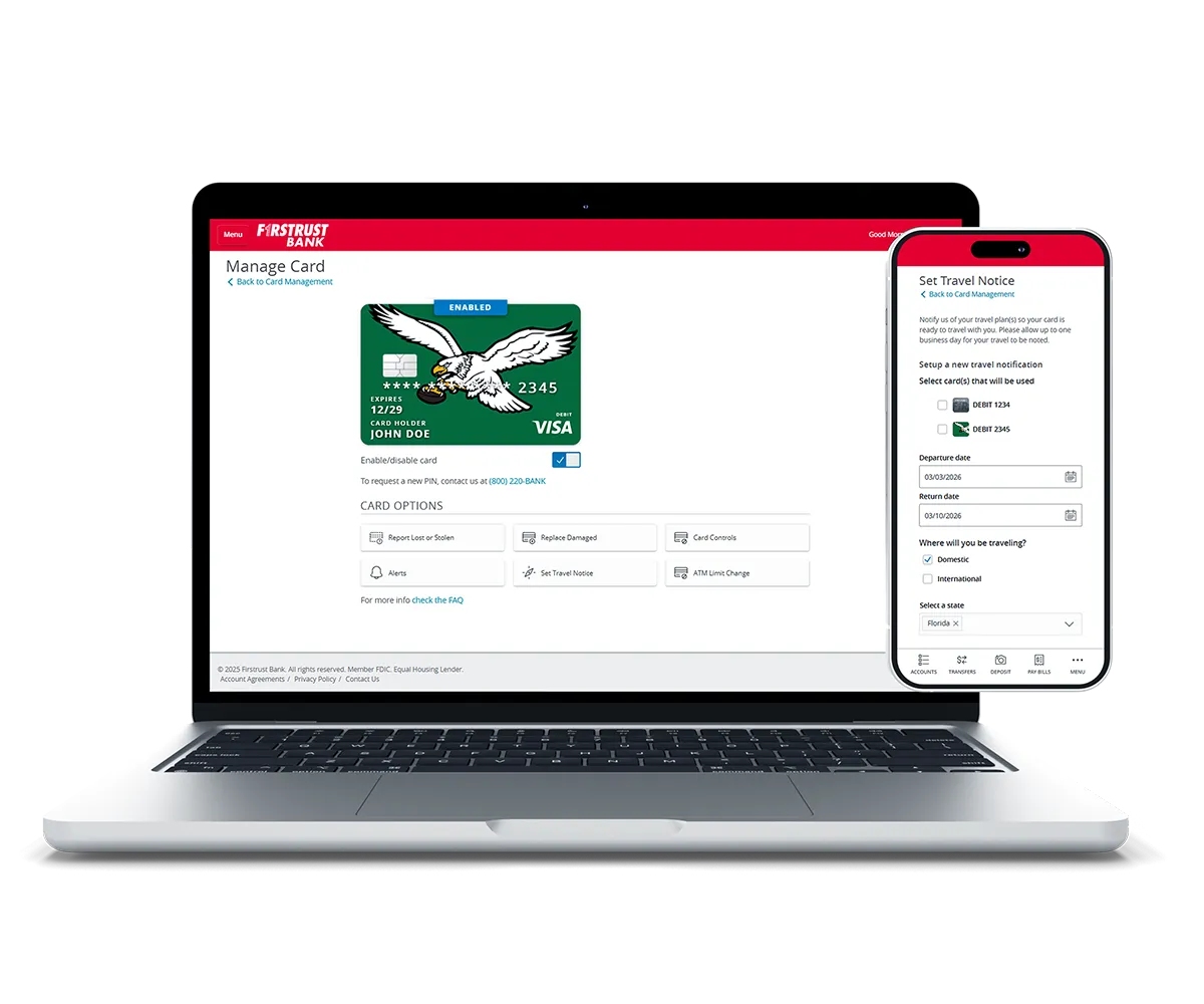 Feature available in Firstrust online and mobile banking