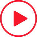 Red play button icon