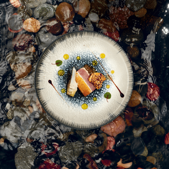 Tonijnlende rossini met gebakken foie gras