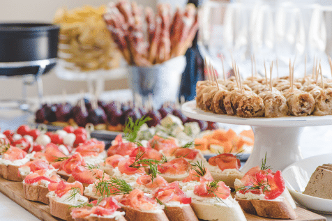 Hapjes voor cocktailbuffet uit het assortiment van Sysco