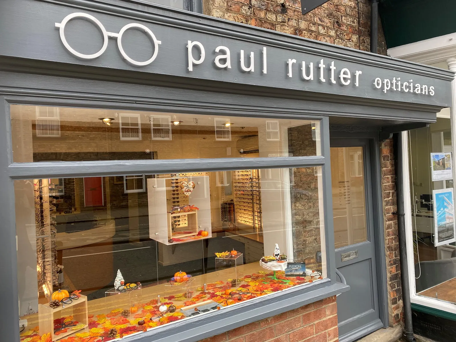Paul Rutter Opticians shop front display window
