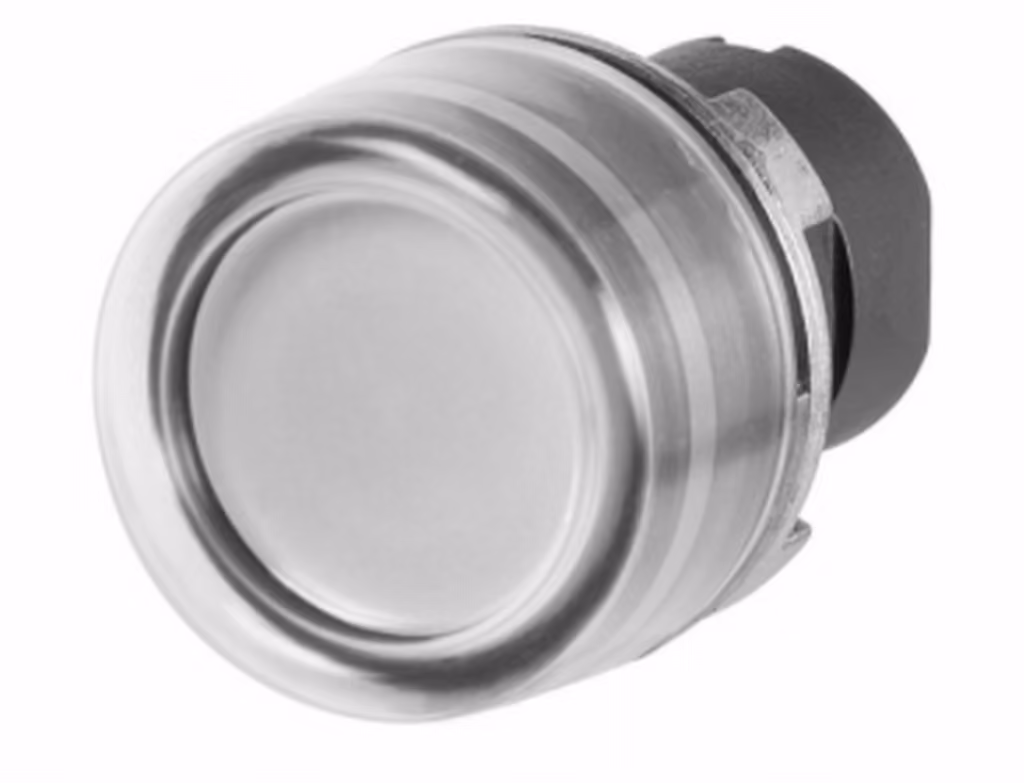 Drucktaster New Elfin grau mit Gummikappe