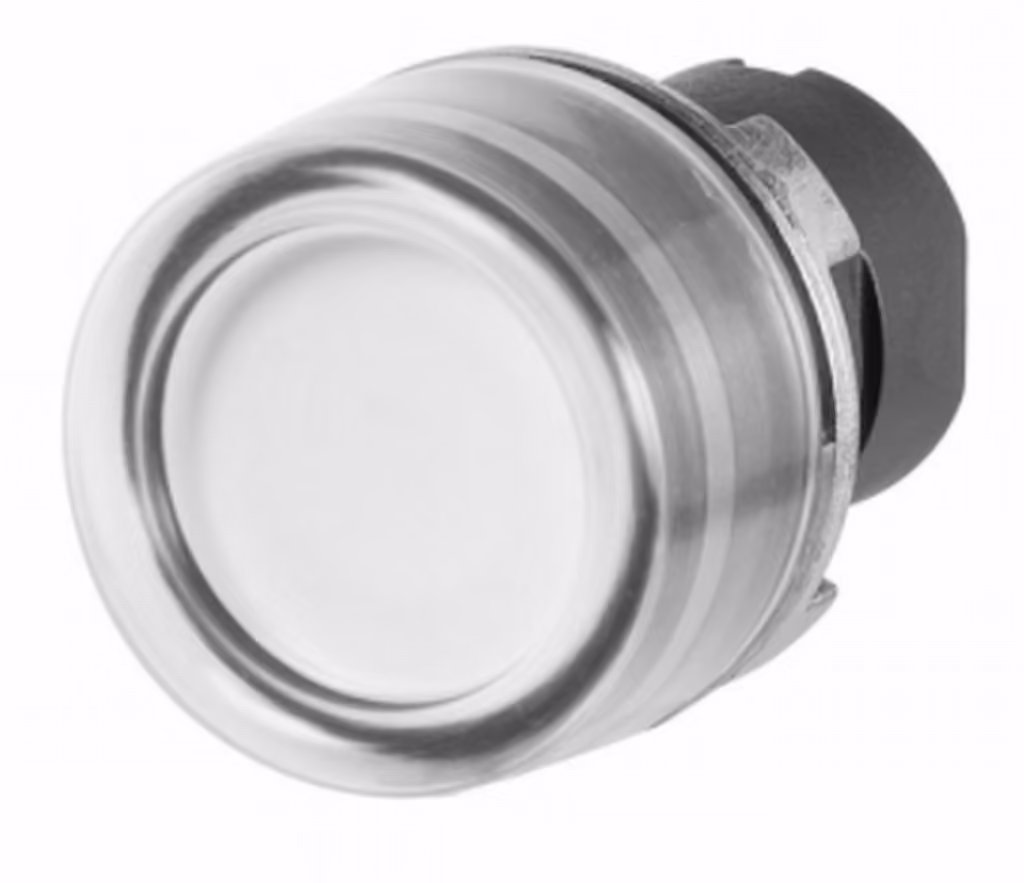 Drucktaster New Elfin weiss mit Gummikappe