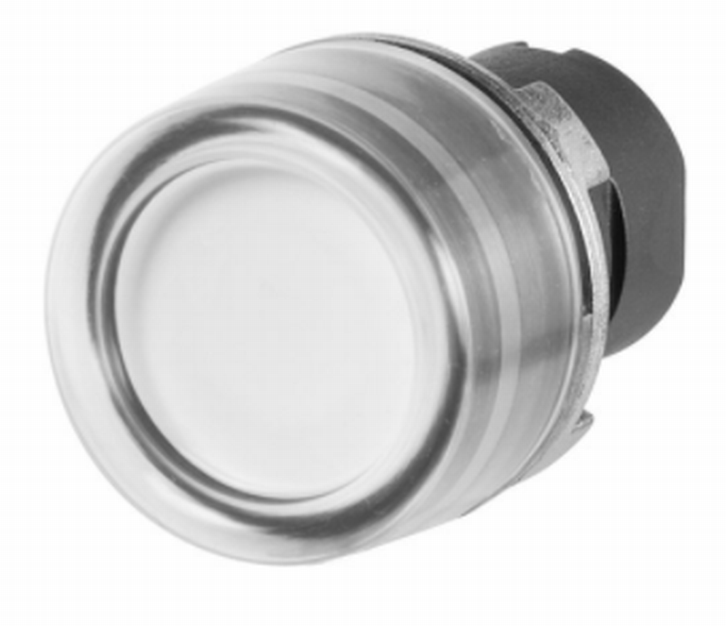 Drucktaster New Elfin weiss mit Gummikappe