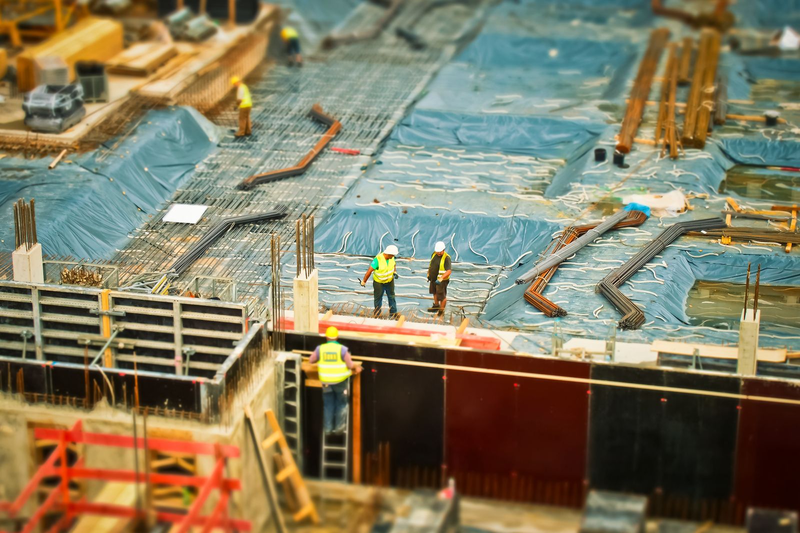 Roofing and exterior restoration crew at work