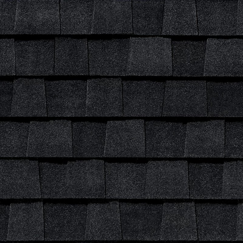 CertainTeed Landmark Cinder Black shingle color swatch