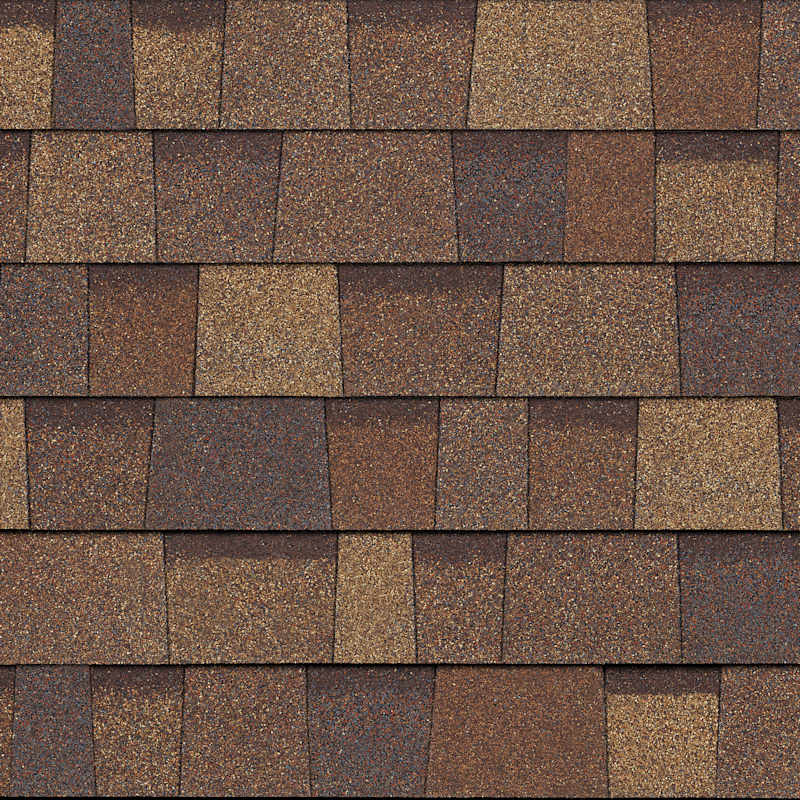 Owens Corning TruDefinition Duration Desert Rose shingle color swatch