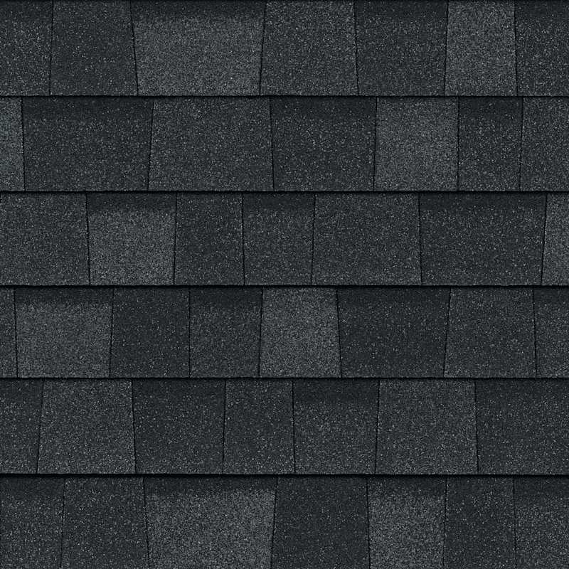 Owens Corning TruDefinition Duration Onyx Black shingle color swatch