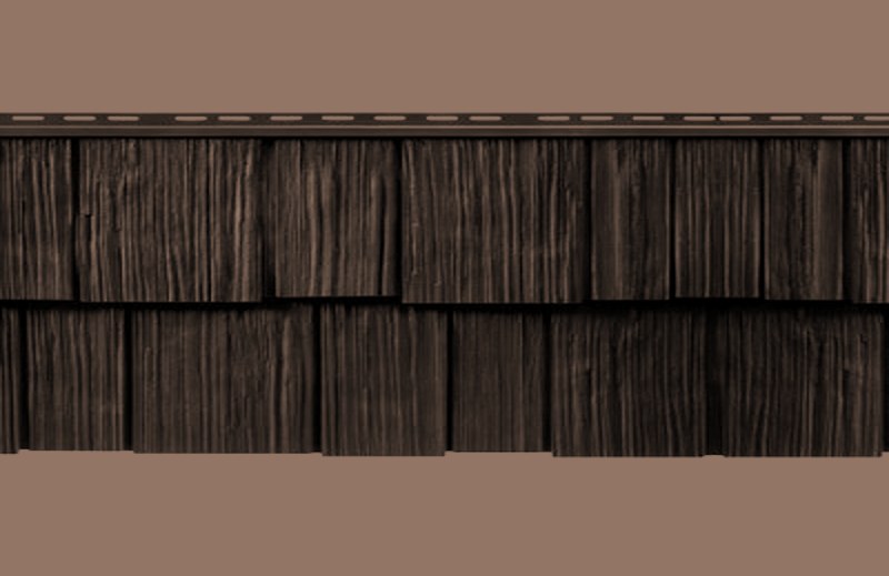 Mastic Cedar Discovery Red Cedar siding color swatch (official Ply Gem color)