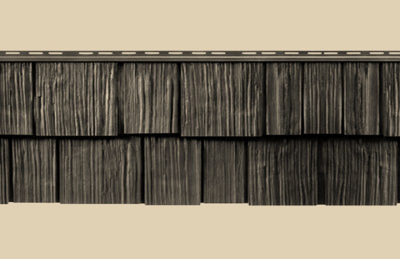 Mastic Cedar Discovery Sandtone siding color swatch (official Ply Gem color)