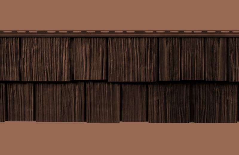 Mastic Cedar Discovery Terra Cotta siding color swatch (official Ply Gem color)