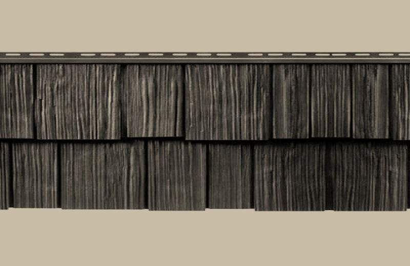 Mastic Cedar Discovery Wicker siding color swatch (official Ply Gem color)