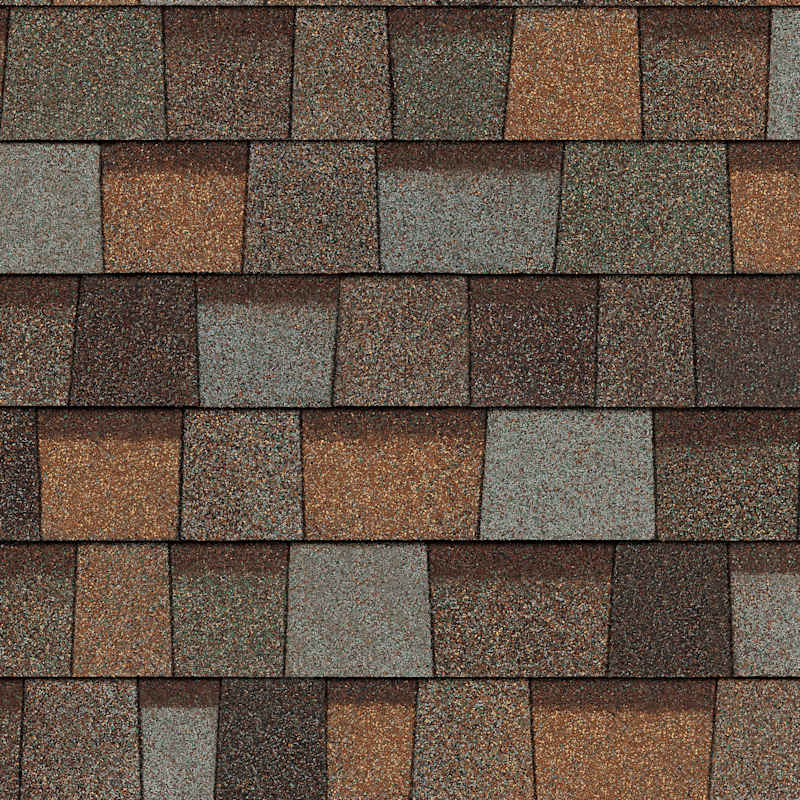 Owens Corning TruDefinition Duration Designer Aged Copper shingle color swatch