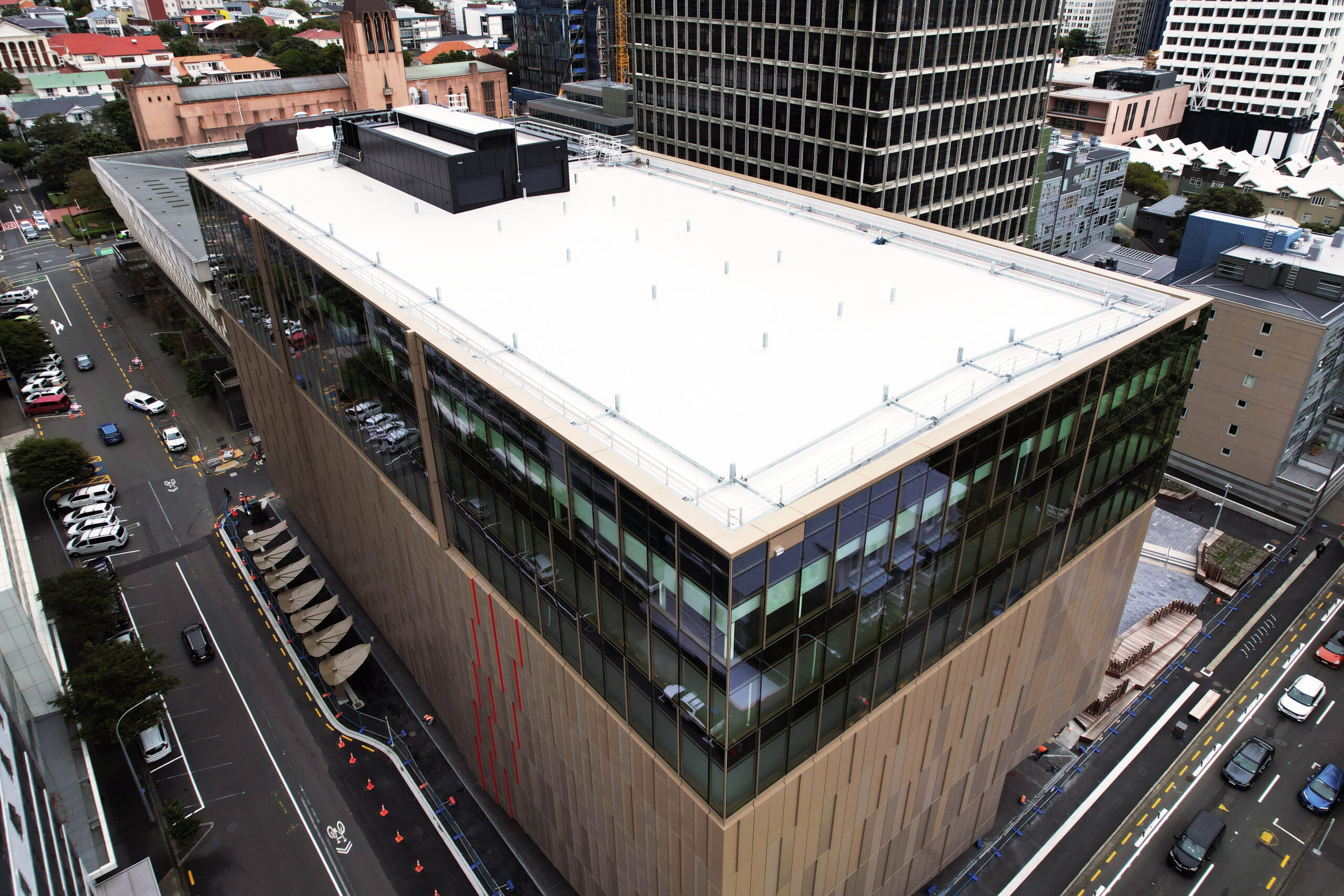 FiberTite KEE PVC low slope roof — official FiberTite project photography