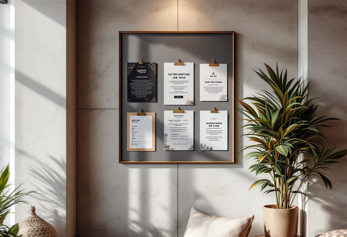 image of job posting board (for a tattoo studio)