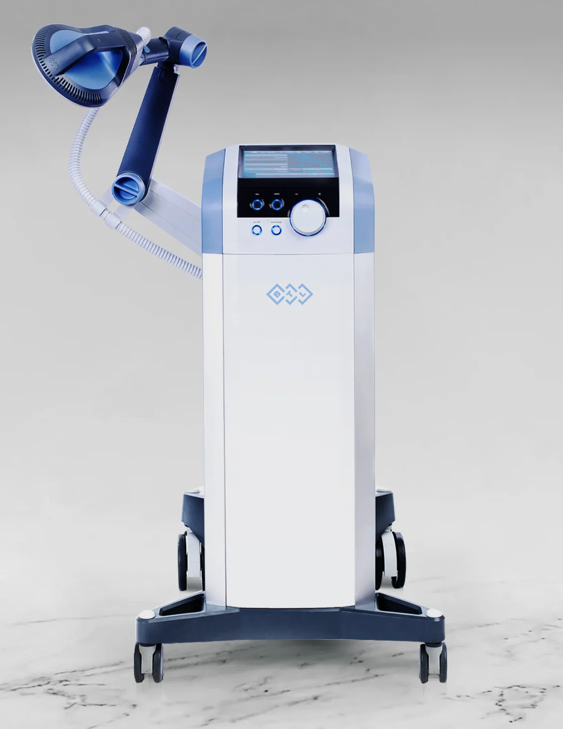 BTL Super Inductive System-enhet med elektromagnetisk terapi, vit och blå behandlingsstation med automatiserad applikatorarm