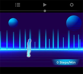 Interaktiva spel för motiverande träning i R-Force anti-gravity-löpband