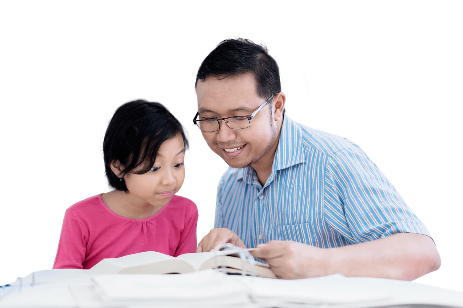 A Singapore parent and pre-teen child having a conversation at home