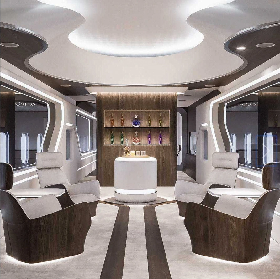 Luxury Futuristics Private Jet Design