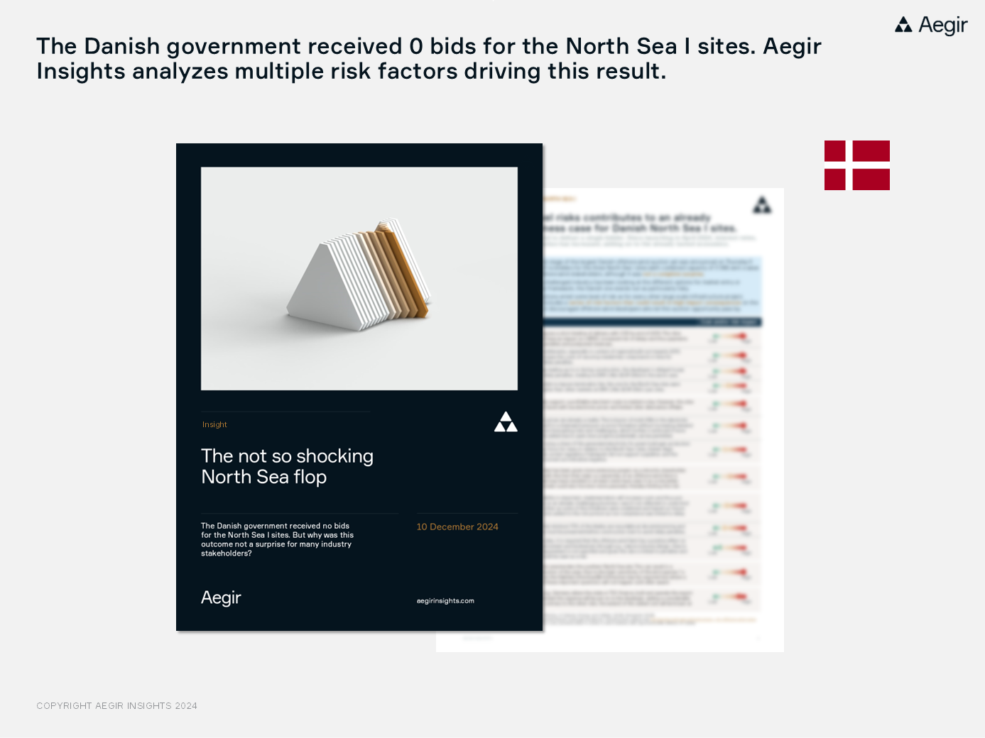Aegir Insights' new analysis: The not so shocking flop of Denmark's largest offshore wind auction yet