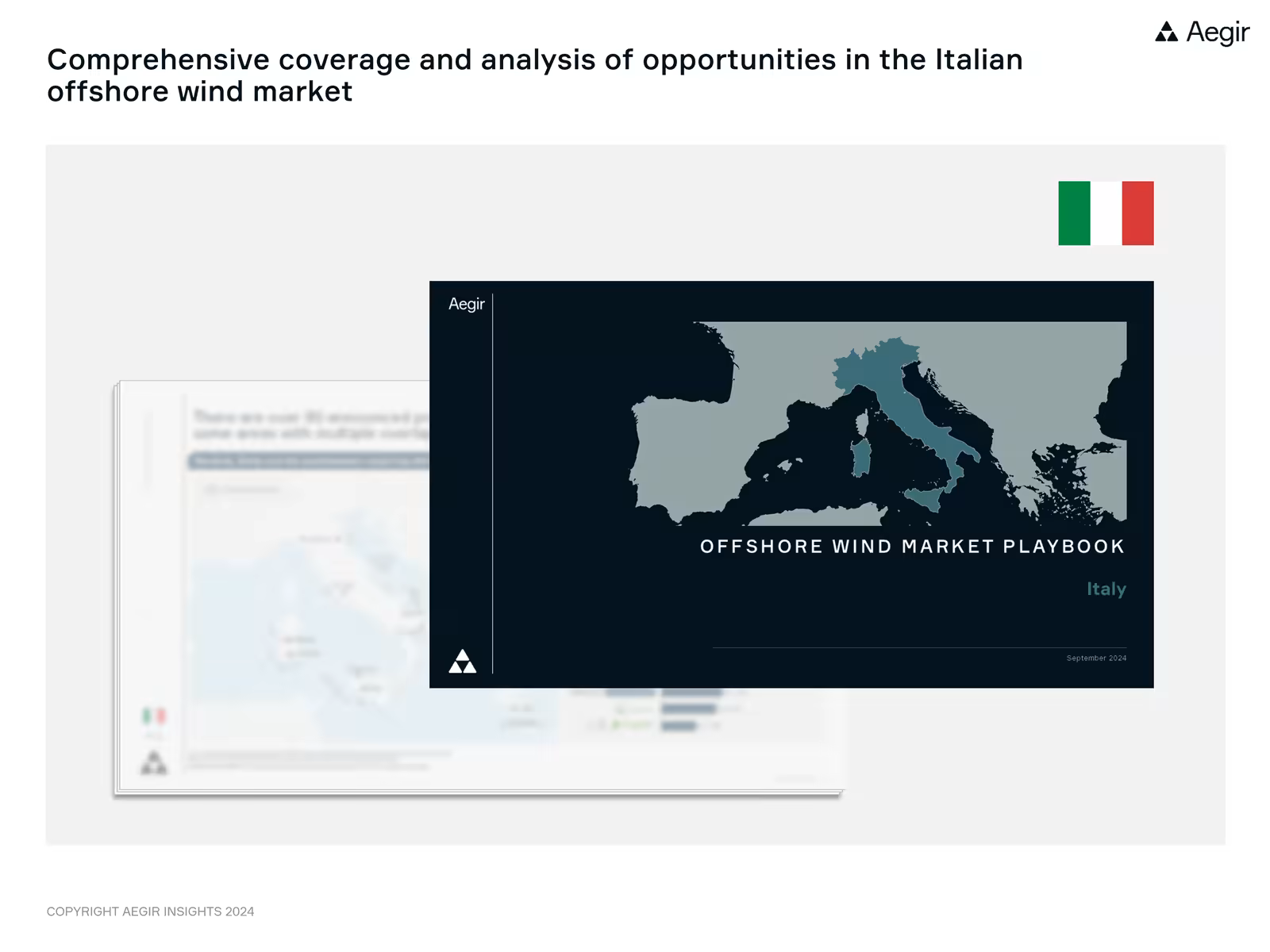 Get a comprehensive overview of Italy's offshore wind market with Aegir Insights new Market Playbook