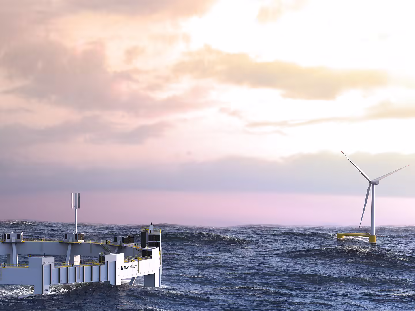 Floating wind turbine and aquaculture technology